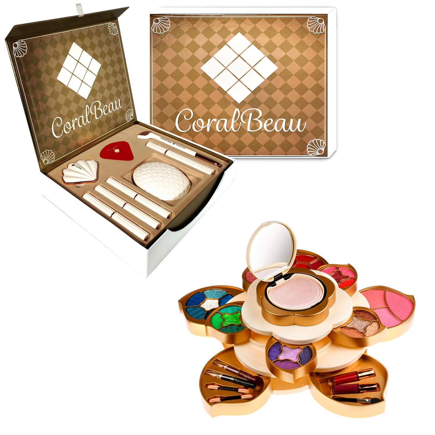 CoralBeau Kit de regalo de maquillaje todo en uno para mujeres y ad...