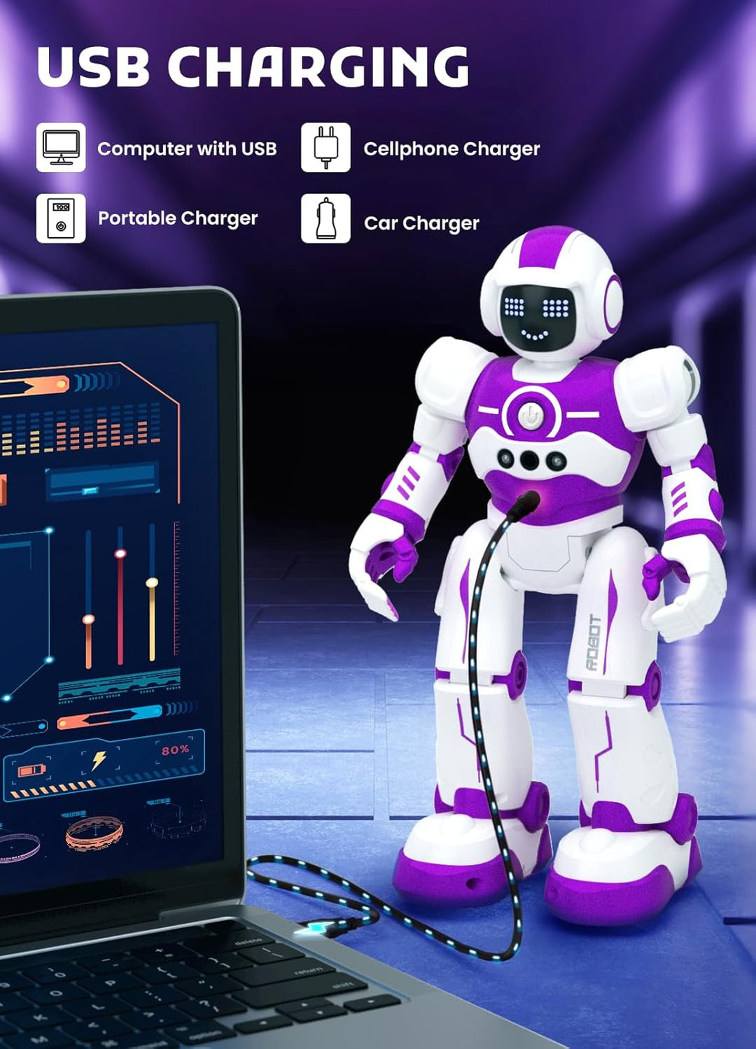 EduCuties Juguetes Robot para Niños, Robot Juguete Inteligente Prog...