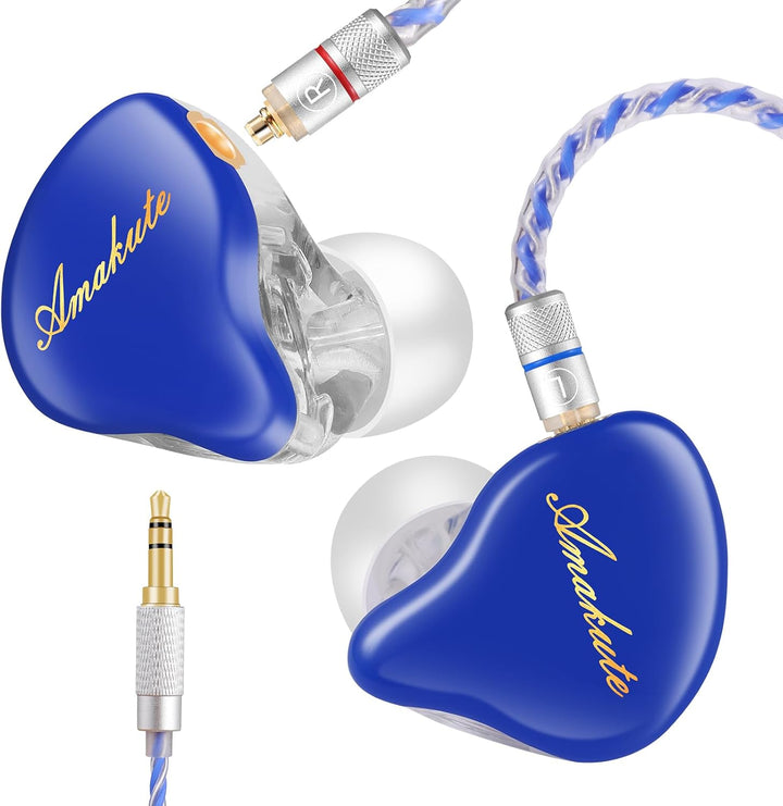DCMEKA Auriculares de monitor intrauditivo con doble controlador IE...