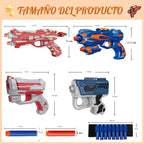 Juego de 4 Blasters para Niños de 5+ Años | 80 Dardos de Espuma y 4 Muñequeras | Regalo de Juguete de Batalla en Equipo - Navidad Cumpleaños Fiesta de Pascua