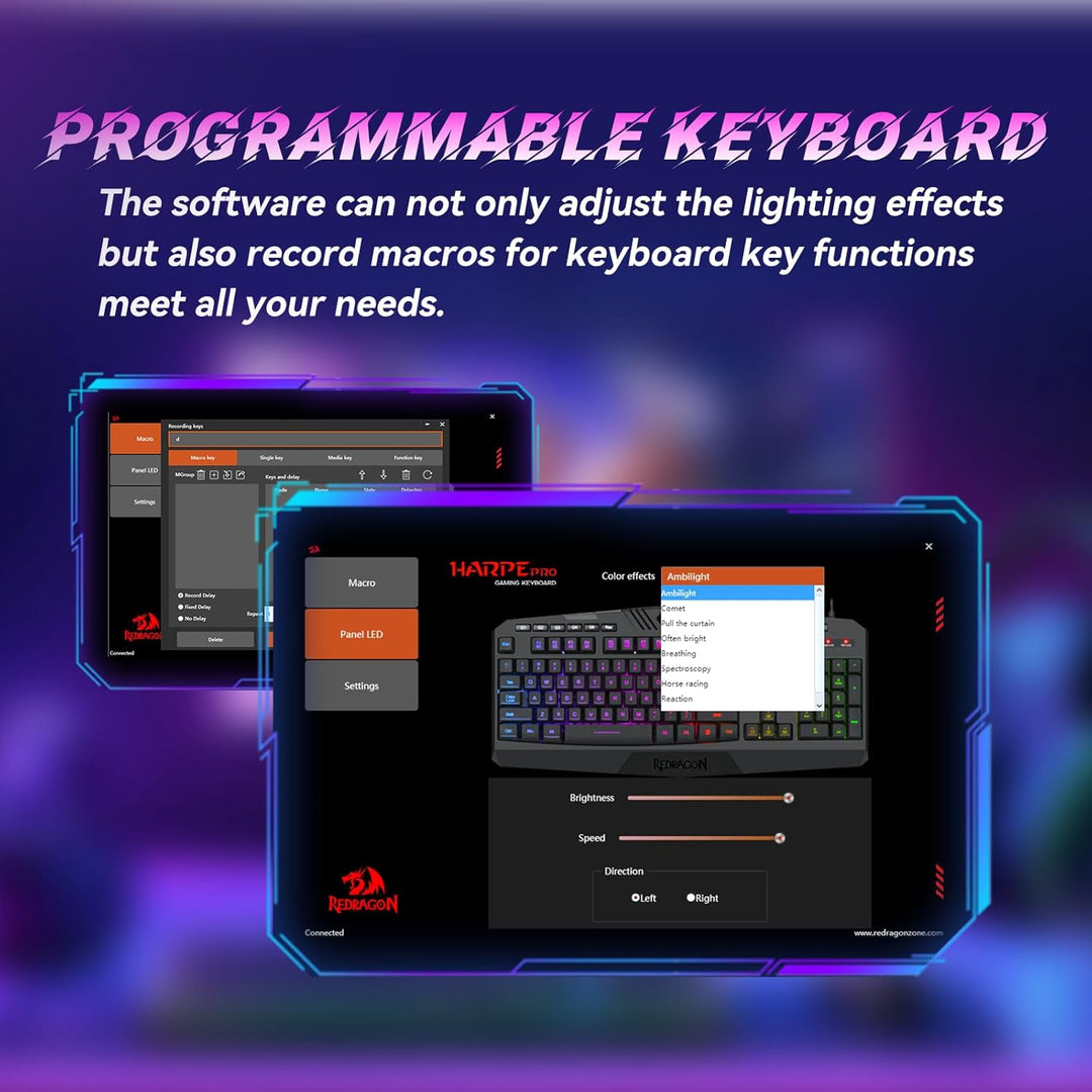 Redragon Teclado y Ratón Gaming Programables Actualizados, Teclado...