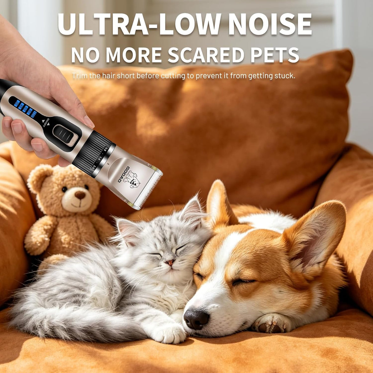 Kit de aseo y recortadora para perros pequeños y grandes y gatos