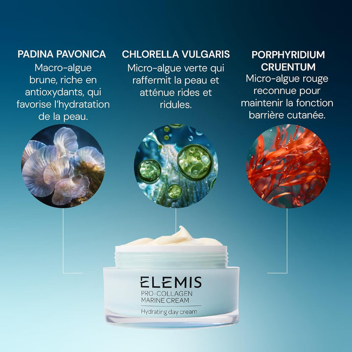 Crema ELEMIS Pro-colágeno marino, hidratante facial diario ligero a...