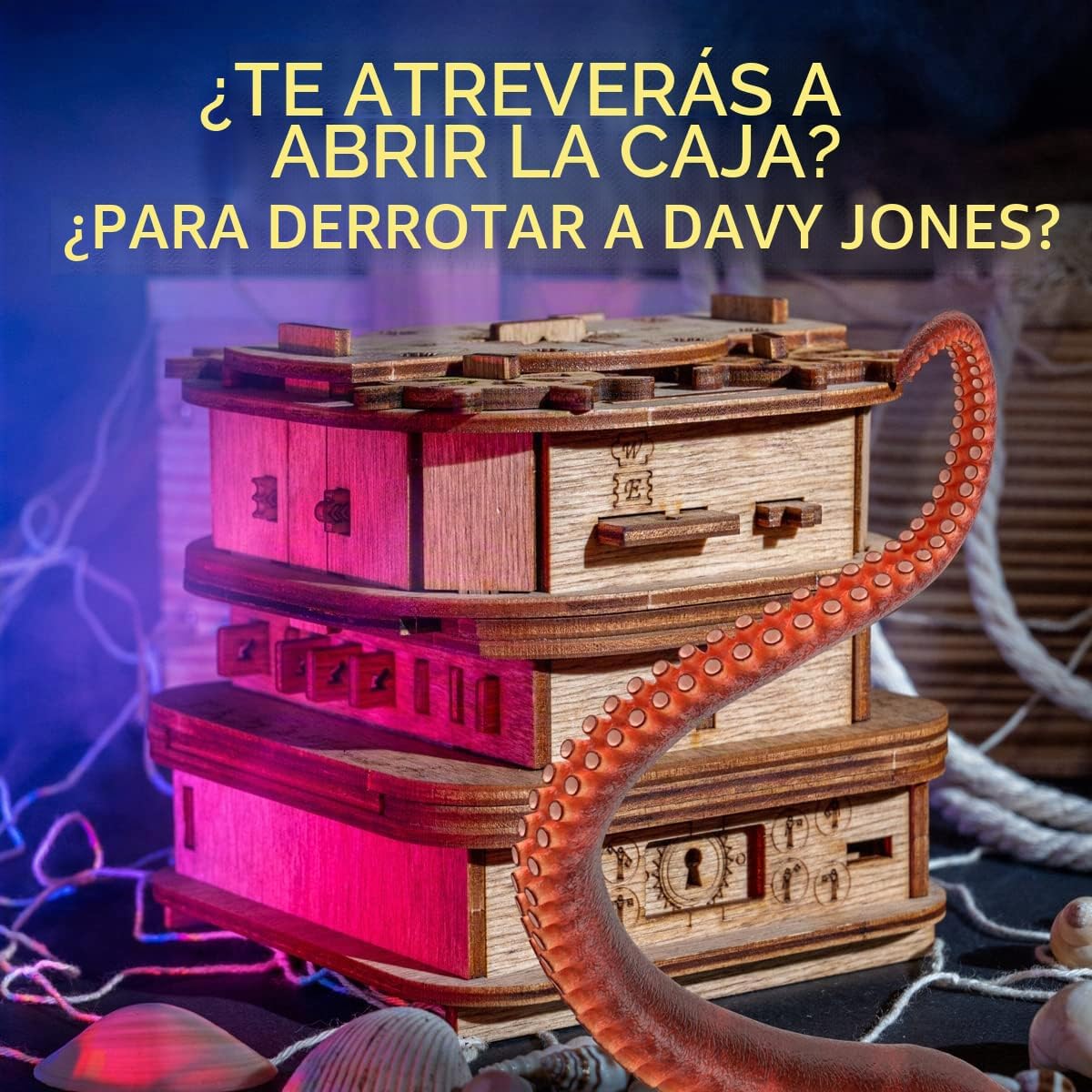 iDventure Cluebox Davy Jones' Locker, Caja rompecabezas tipo acertijo para adultos