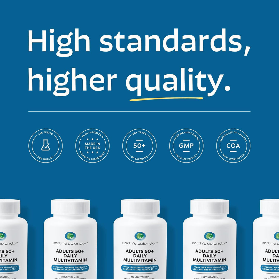 Earth's Splendor Vitamina diaria para adultos de más de 50 años...