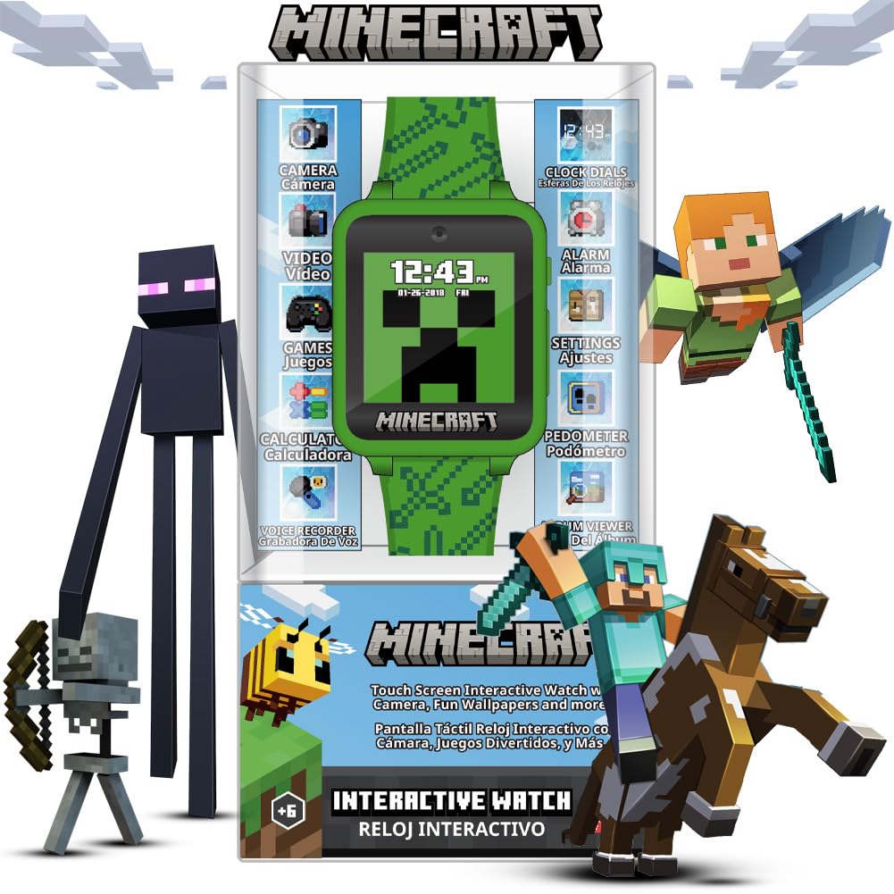 Reloj inteligente Minecraft para niños Reloj interactivo