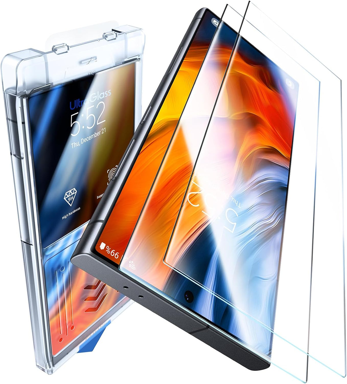 UltraGlass Unbreak Top 9H+ Vidrio para Samsung Galaxy S24 Ultra Protector de Pantalla [Grado Militar Irrompible y Más Duradero] Protector de Pantalla S24 Ultra Vidrio Templado, Instalación Automática