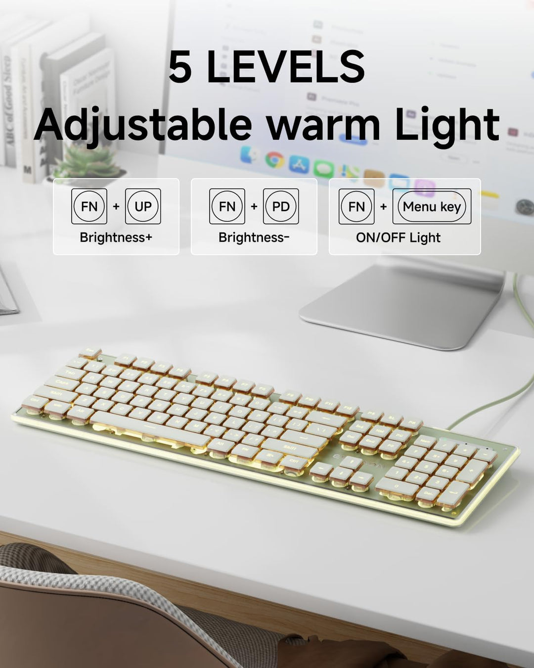 SEUNKWANG EWEADN GX710S Teclados Retroiluminados para Computadora,...