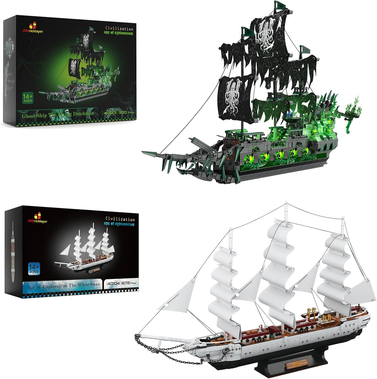 JMBricklayer Barco pirata 40001 y barco pirata 40104