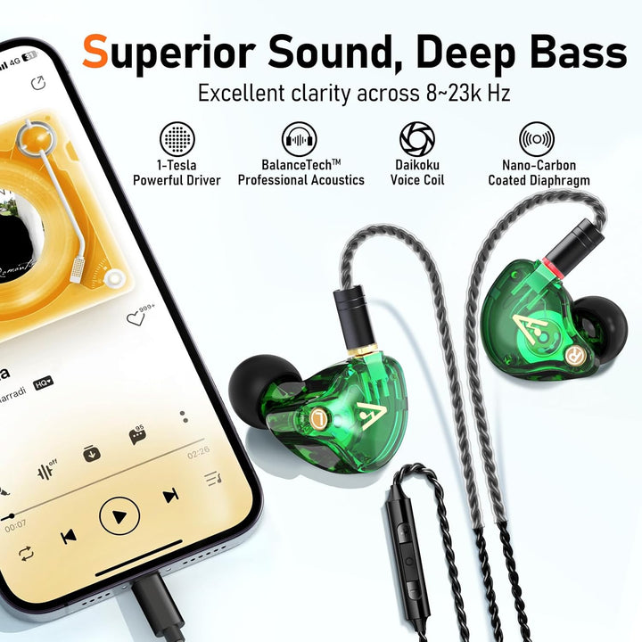 Vibes - Auriculares con cable de 6.8 fl oz, auriculares de alta fid...