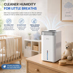 Afloia Humidificador evaporativo de 1.45 galones, humidificador sin niebla