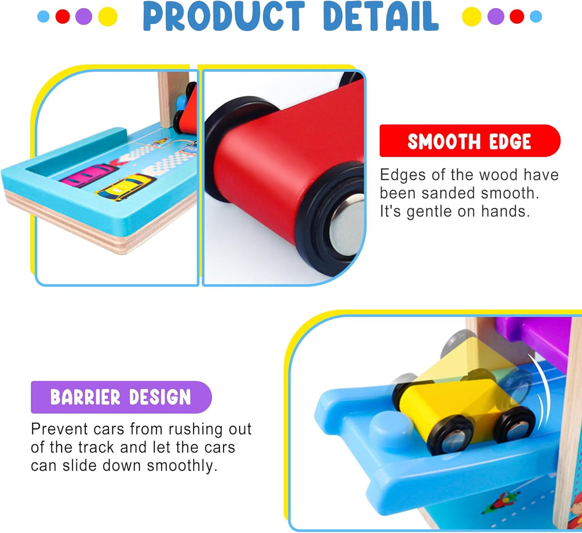 Juguetes Montessori para niños pequeños juguete de pista