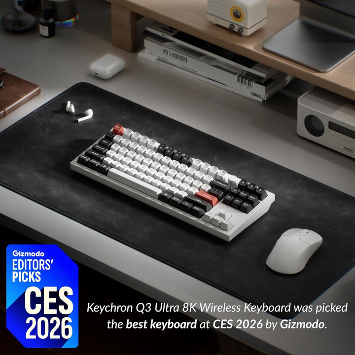 Keychron Teclado mecánico ultra inalámbrico Q3 con frecuencia de so...