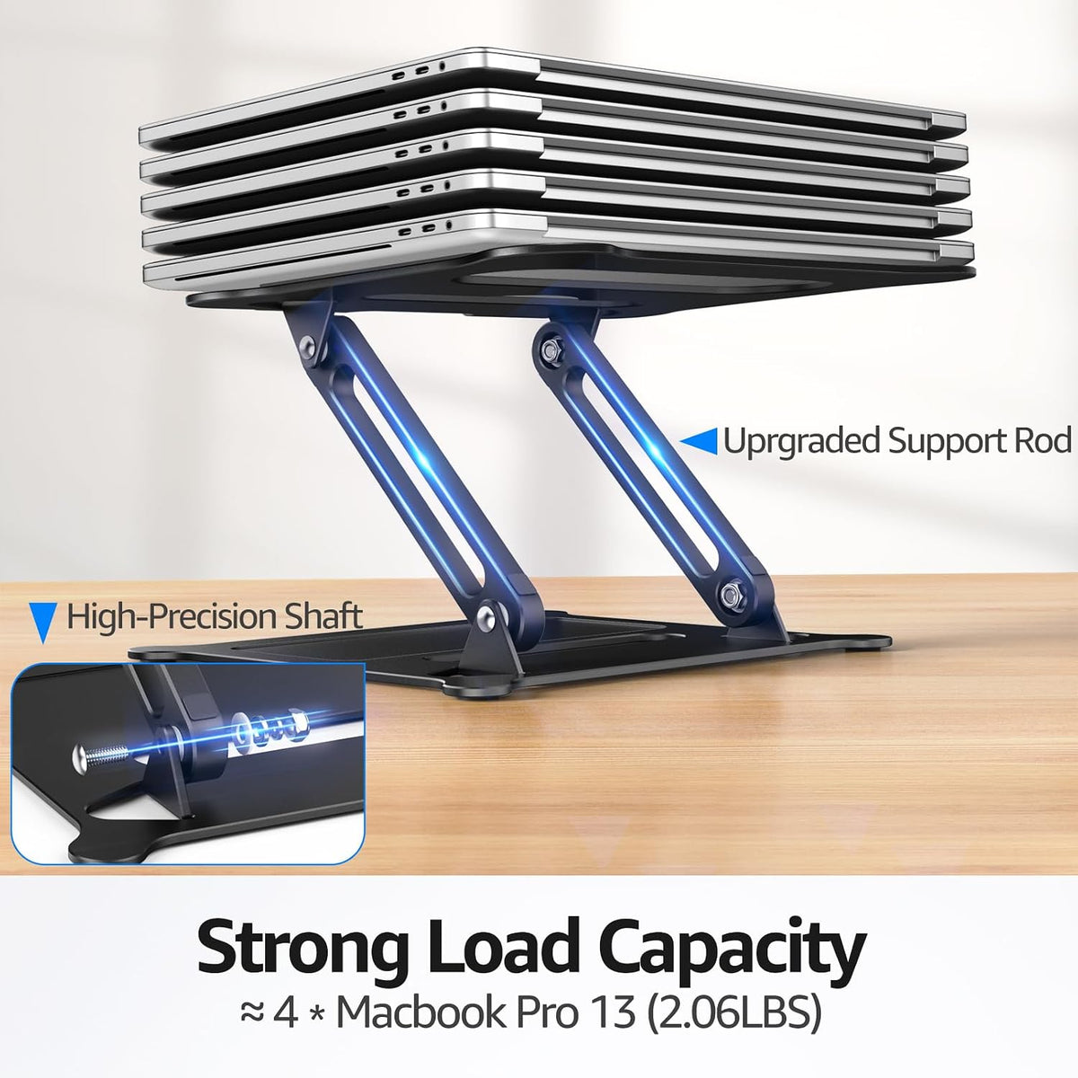 Urmust - Soporte de aluminio ligero para laptop y notebook de hasta...