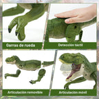 Juguetes de dinosaurio con control remoto para niños de 4 a 7 y de 8 a 12 años - Los mejores regalos de cumpleaños para niños de 4 a 12 años, dinosaurio caminante con rugidos, rociador, luz