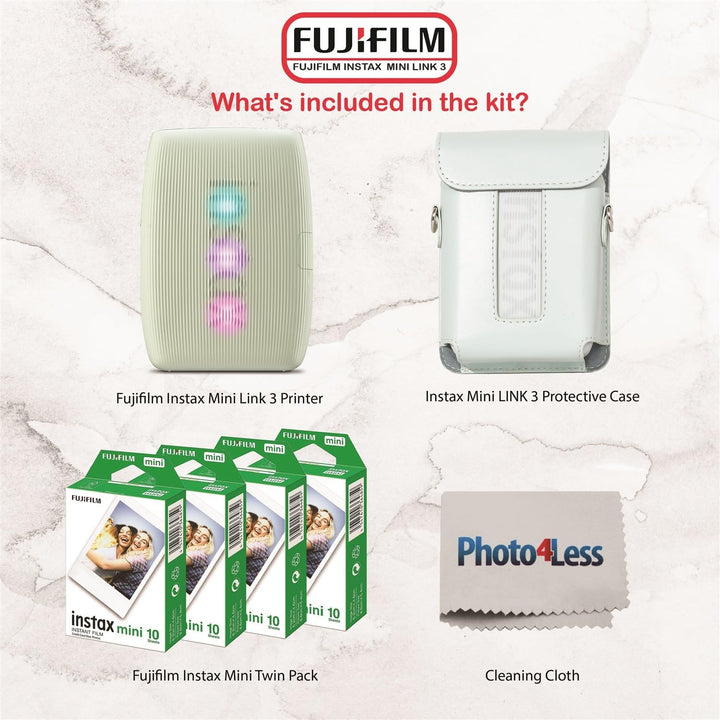 Fujifilm Instax Mini Link 3 - Paquete de impresora Instax Mini Film...