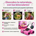 Binoculares para niños – Juguete perfecto para niños pequeños y niñas – Juego extenso que incluye lupa y brújula – Potente aumento 8 x 21 – niños de 3 a 12 años para niños pequeños