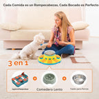Potaroma Juguete de rompecabezas para perros de 2 niveles, alimentador lento, dispensador de alimentos para cachorros para entrenamiento de coeficiente intelectual y entretenimiento para todas las