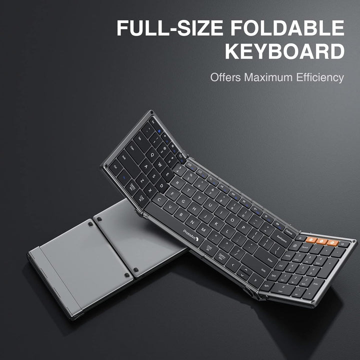ProtoArc XK01 - Teclado Bluetooth plegable, teclado portátil inalám...