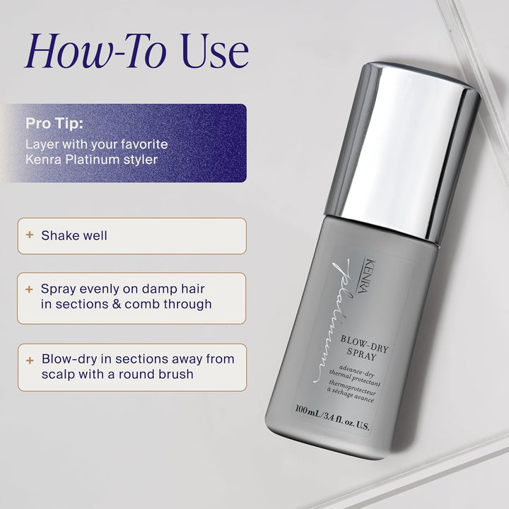 Kenra Platinum aerosol para secar el cabello | Protector térmico qu...