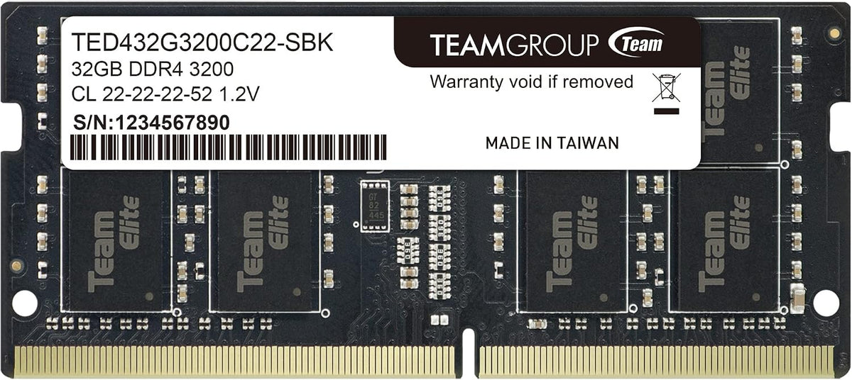TEAMGROUP Elite DDR4 32GB Single 3200MHz PC4-25600 CL22 (2933MHz o...