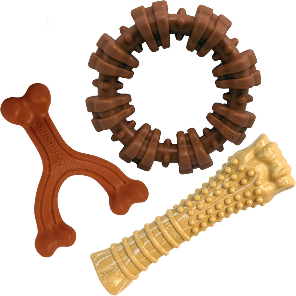 Nylabone Power Chew Favorites de los Clientes Juguetes para Masticar para Perros, Paquete de 3, Grande