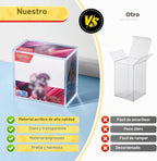 PKMN - Caja de refuerzo de acrílico, estuche de exhibición de acrílico de 0.197 pulgadas, ultra cajas transparentes para exhibición compatibles con cajas de refuerzo PKMN, caja de exhibición a prueba de polvo e impermeable