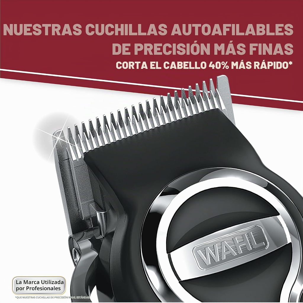 Wahl Clipper Elite Pro Kit de Corte y Aseo de Alto Rendimiento para Hombre - Cortapelos eléctrico - Modelo 79602