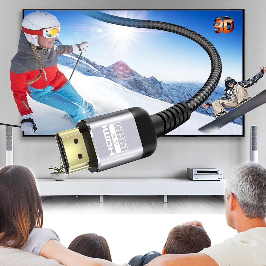 Cable HDMI 4K de 50 pies | Cable HDMI 2.0 de alta velocidad 4K @60Hz 2K 1080P 3D ARC Ethernet | para monitor de TV UHD, portátil, Xbox PS4/PS5 (49.2 ft)
