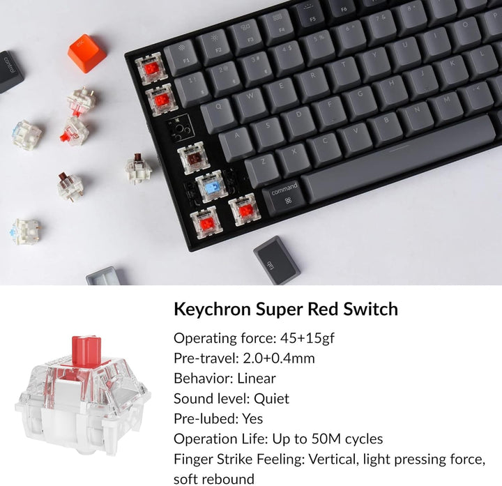 Keychron K4 96% Layout 100 teclas inalámbrico Bluetooth 5.1\/teclad...