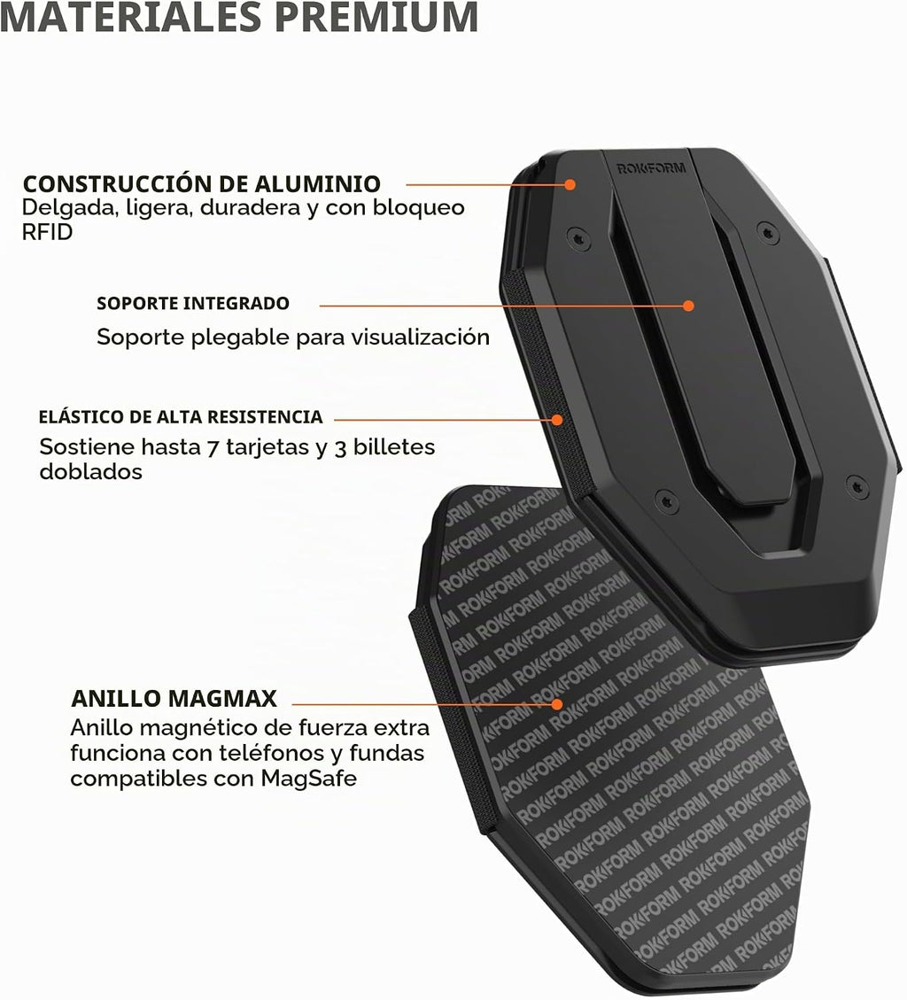 Rokform Funda de cristal para iPhone 17 Pro Max + cartera magnética Fuzion