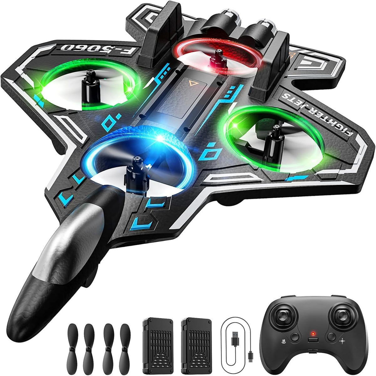 Avión de control remoto RC Plane para niños, adultos, dron de combate de