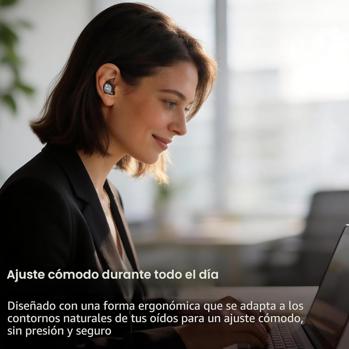 TOZO NC9 Auriculares inalámbricos híbridos con cancelación activa d...