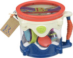 B. toys Kids Set, Drumroll Please! 7-Piece Portable Music Kit, B. Drumroll