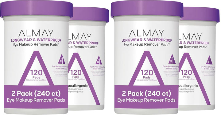 Almay Almohadillas removedoras de maquillaje, de larga duración e i...