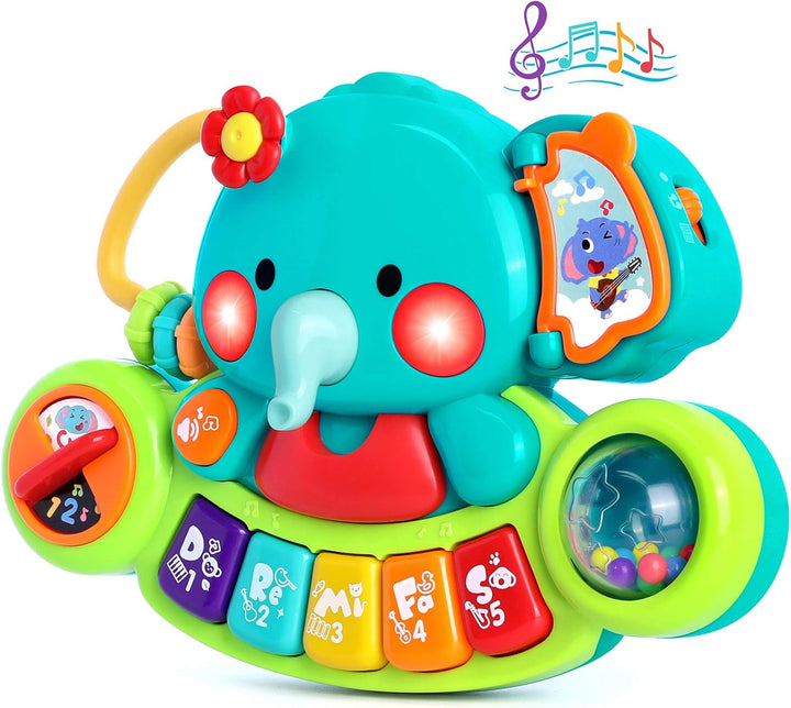 Piano de juguete para bebés de 6 a 12 meses, música iluminada, jugu...