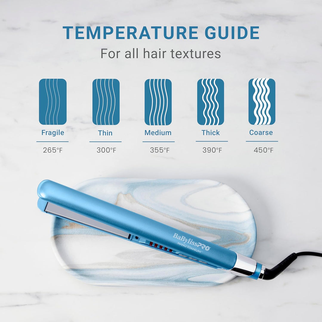 BabylissPRO Nano Titanium Ultra-Sleek Hair Straightener, Flat Iron...