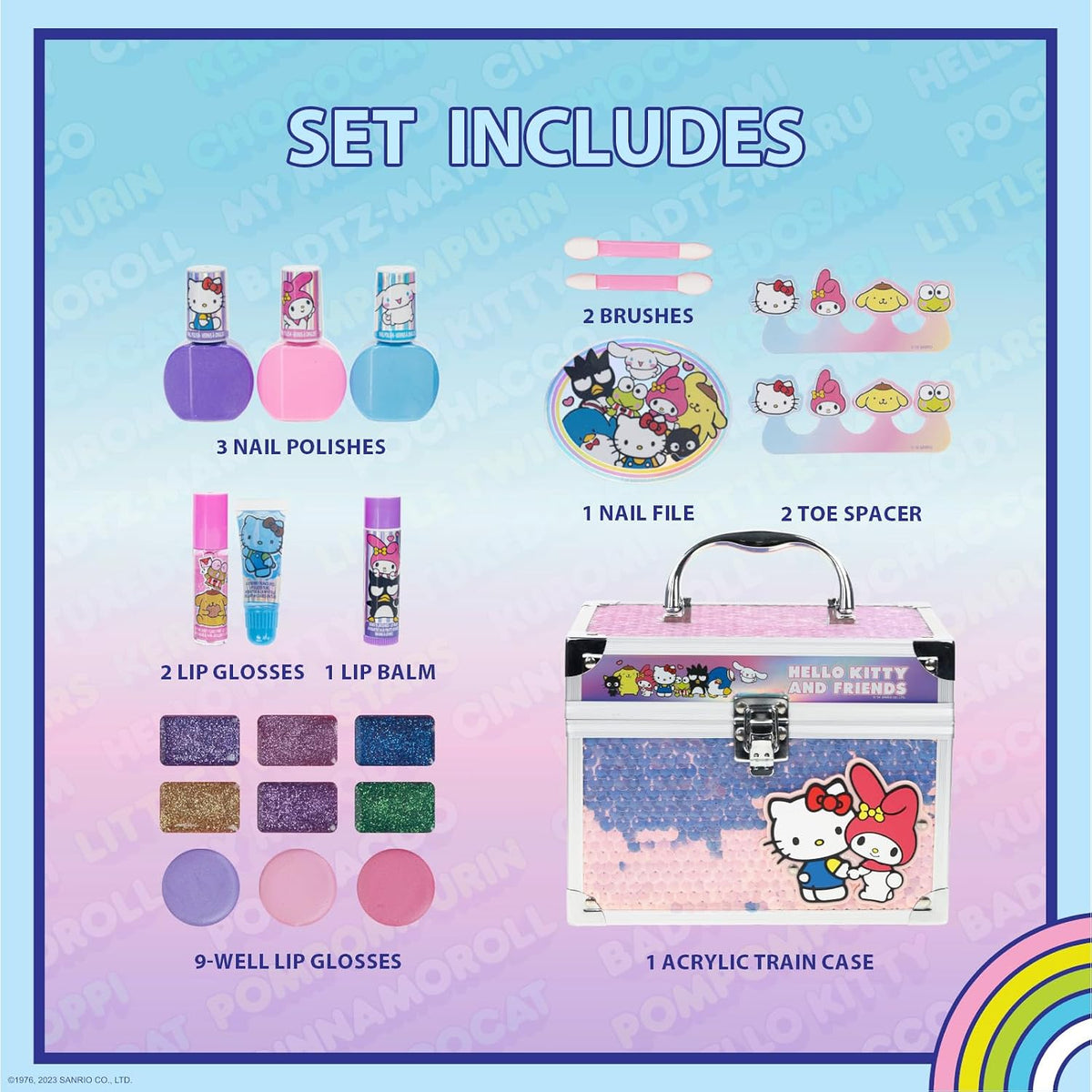 Hello Kitty - Juego de belleza con maquillaje lavable, a partir de 3 años
