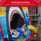 SWOOC Games® - Shark Frenzy™ | Juego de lanzamiento de bolsa de puf 2 en 1 para niños | Juegos de fiesta para niños con configuración en 5 segundos | Diversión al aire libre para niños pequeños |