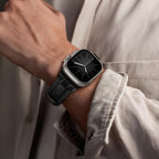 Suitisbest Correa de cuero compatible para Apple Watch Ultra Banda de 49 mm 46 mm 45 mm 44 mm 42 mm 41 mm 40 mm, correa de repuesto de cuero genuino para iWatch series 11 10 9 8 7 6 5 4 3 2 1, SE 3 2