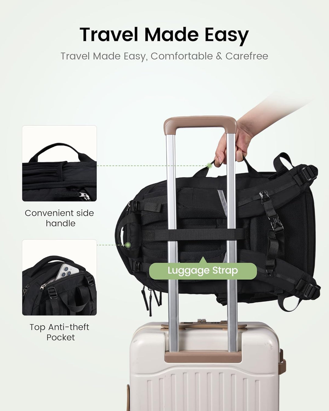 LOVEVOOK Mochila diaria para laptop para mujeres y hombres con sopo...