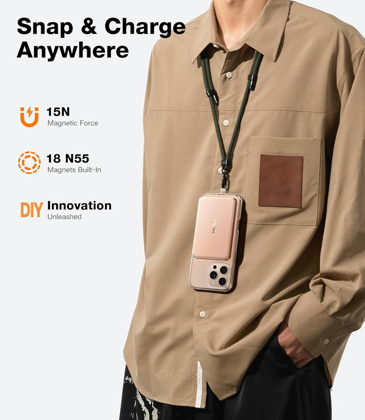 TORRAS MiniMag Power Bank, cargador portátil inalámbrico ultra delg...