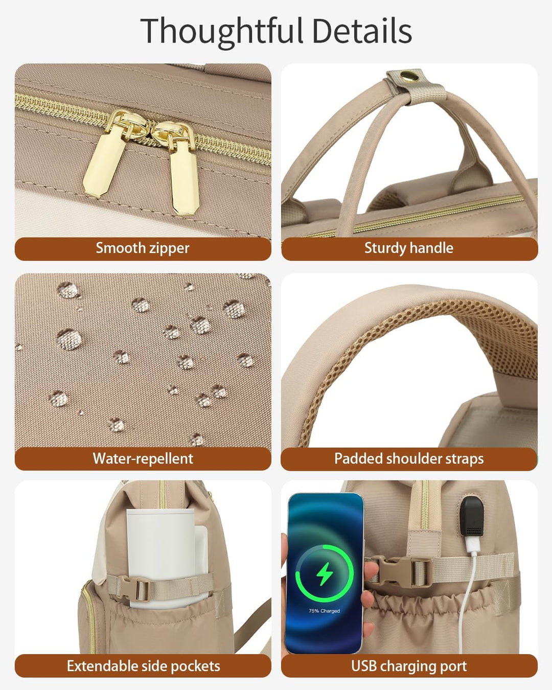 VANKANY - Mochila para libros para mujer, mochila para computadora...