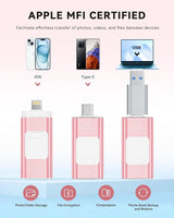 Unidad Flash de 128GB Certificada Apple MFi para iPhone, Memoria US...