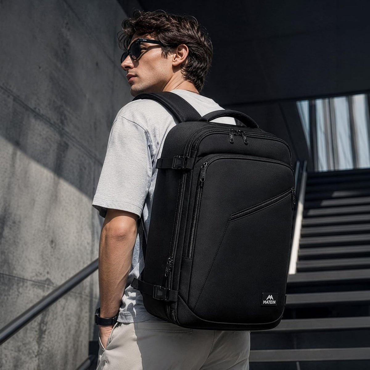 MATEIN Mochila de transporte, mochila de viaje expandible extra grande para