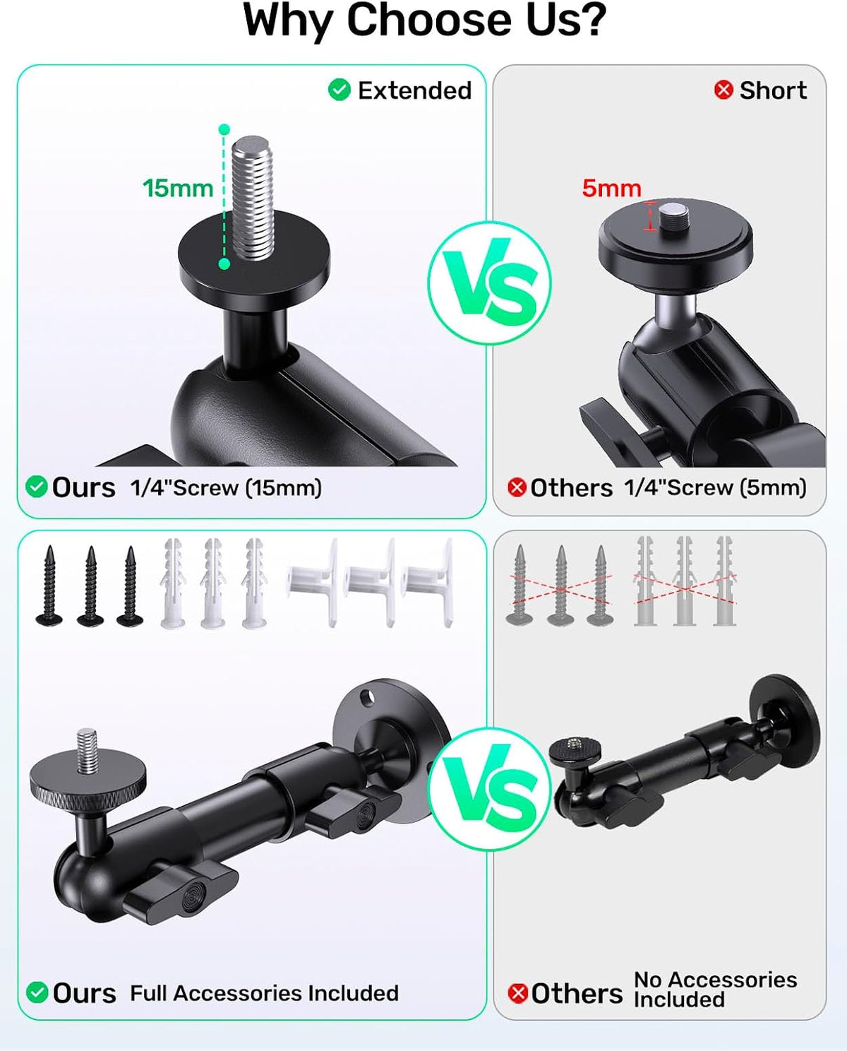 Soporte de pared para llave Elgato para aire y cámara, metal resistente