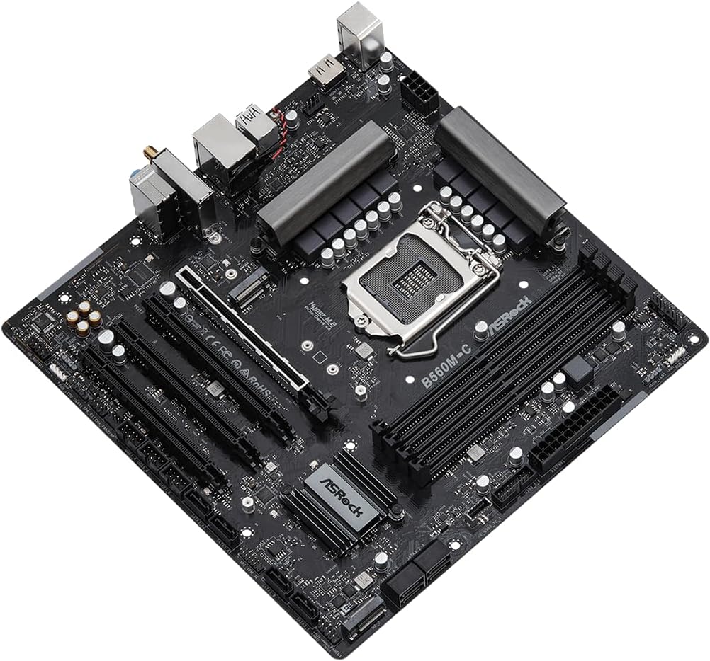 ASRock Placa base Micro-ATX B560M-C, soporta procesadores Intel Cor...