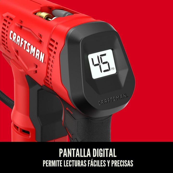CRAFTSMAN V20 Compresor de Aire Portátil, Inflador de Neumáticos In...