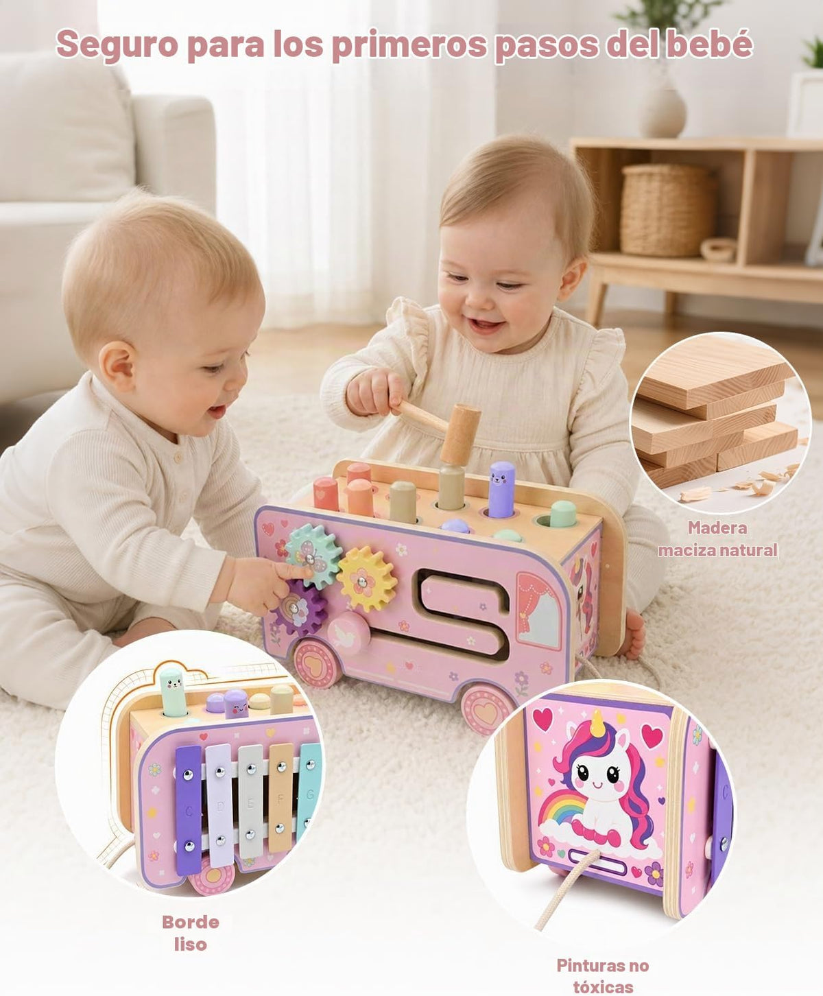 Juguetes Montessori de madera para niños de 1 año, regalo de primer