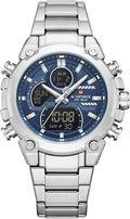 NAVIFORCE Relojes digitales multifunción, reloj analógico impermeable 3ATM para hombres, reloj de pulsera de lujo luminoso, regalo